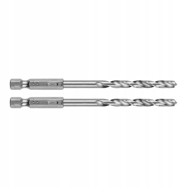 Wiertła do metalu Hex 5.5mm, zestaw wierteł 2 szt. GRAPHITE