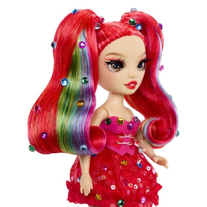 Rainbow High - Boneca Fashion Be Dazzling - Vivienne Vermelha - 28 cm - Pedras preciosas brilhantes e acessórios incluídos
