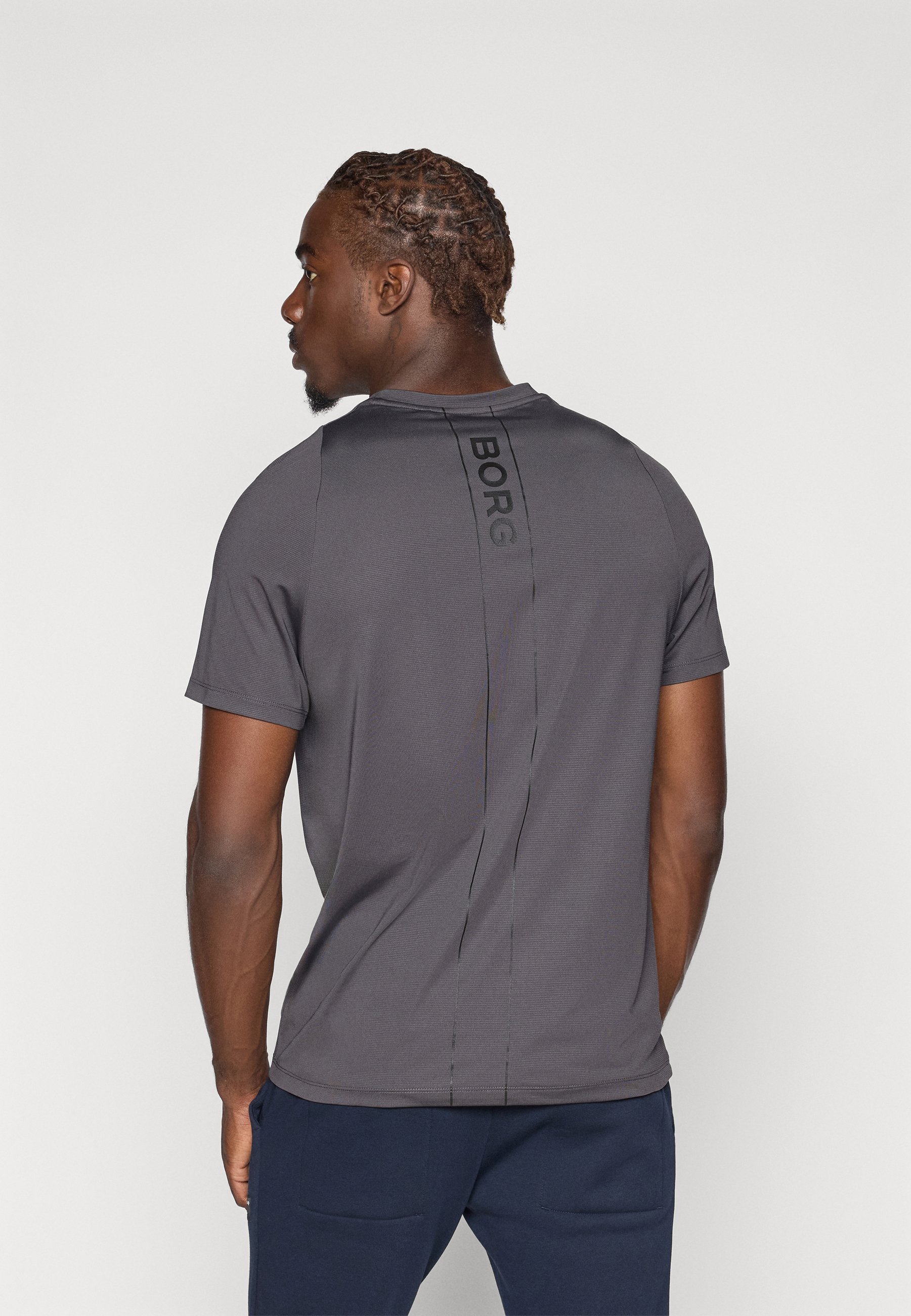 T-shirt imprimé Björn Borg ACE à col en V - asphalte