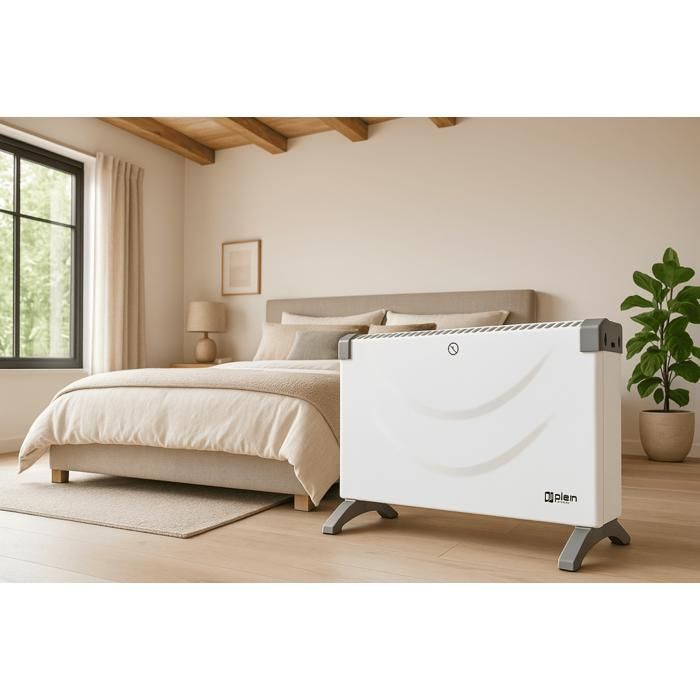 Chauffage Électrique 2000W - Radiateur d'appoint Thermostat intégré, 3 puissances de chauffe 20 m² PLEIN AIR