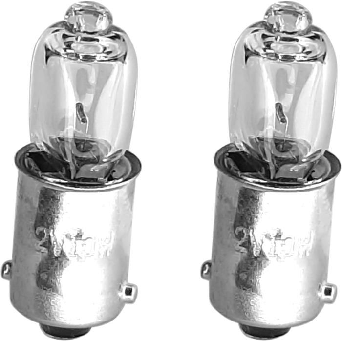 cyclingcolors 2x pære 12V 23W BA9S transparent bil motorcykel scooter