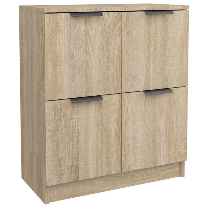 CLOUD Meuble de rangement,Commode Armoire Buffets 2 pcs Chêne sonoma 60x30x70 cm - Bois d'ingénierie CHYNEW3504790
