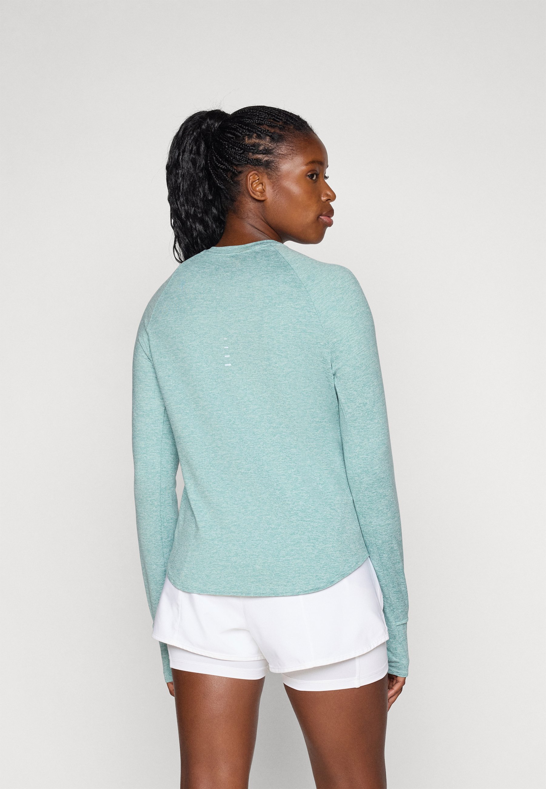 Nike Performance SWIFT - Top met lange mouwen - kanon/gemêleerd/reflecterend zilverkleurig