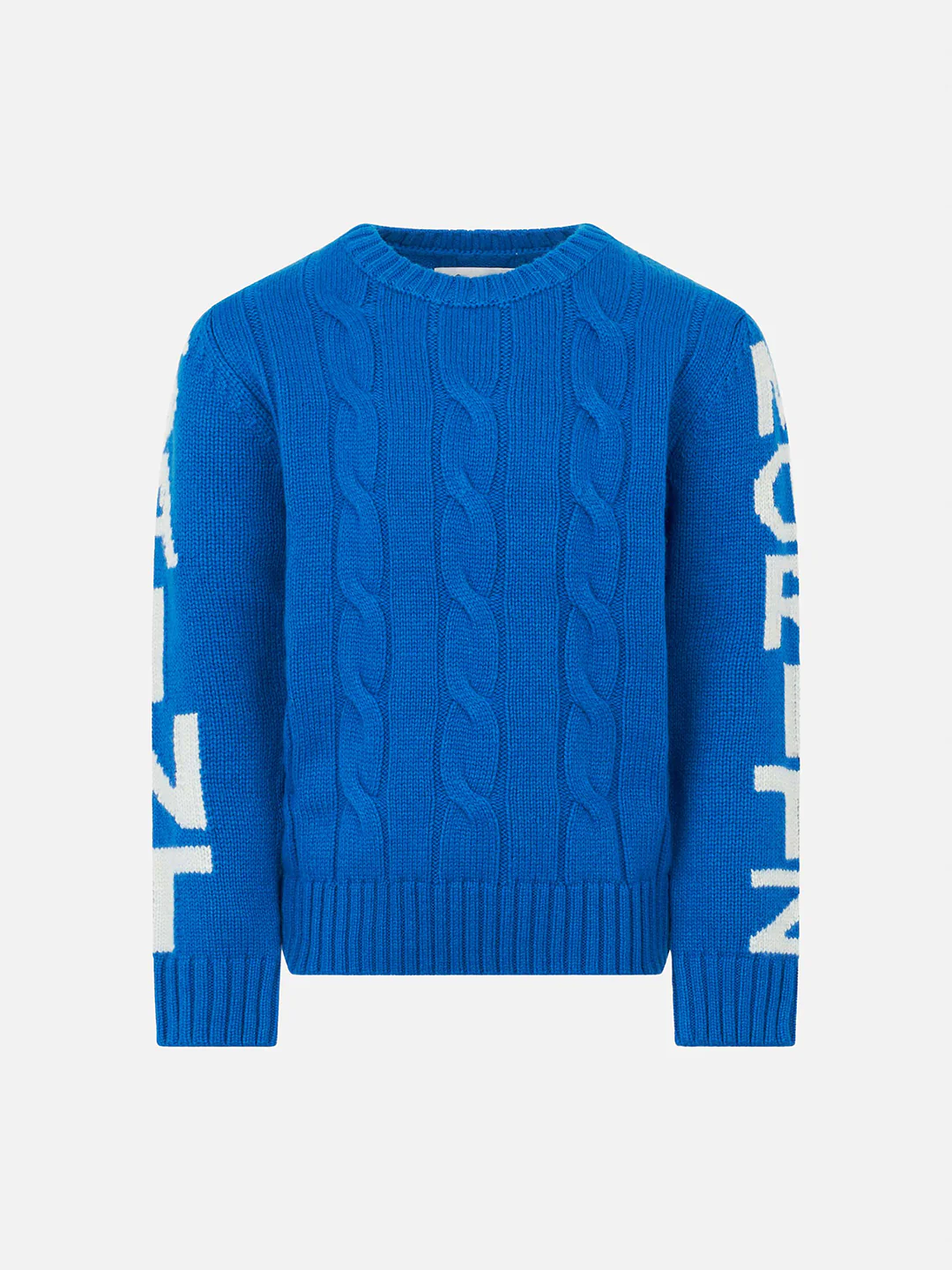 Pull à col rond tissé pour enfant avec imprimé Saint Moritz