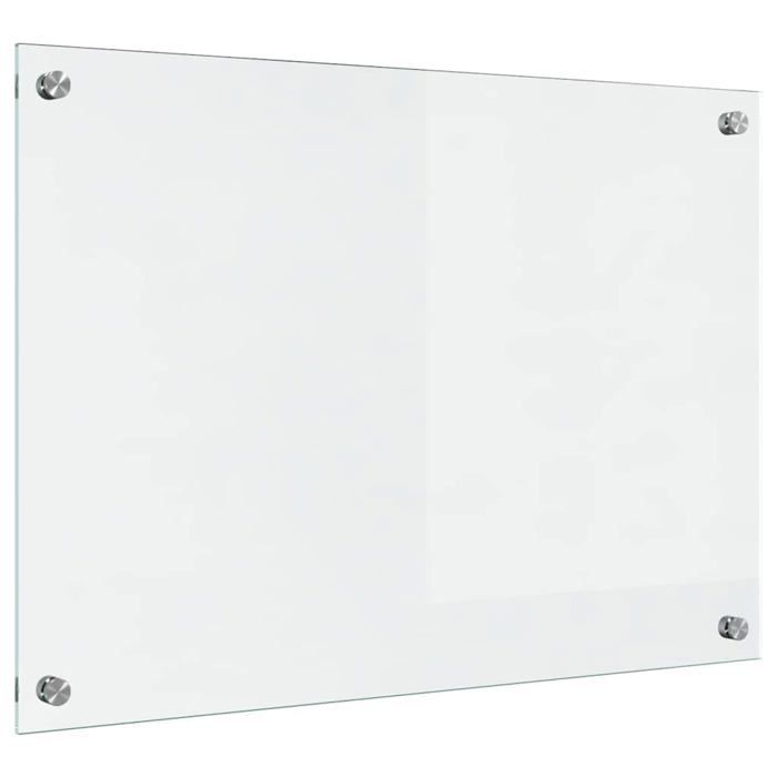Protector antisalpicaduras de cocina de vidrio templado - vidaXL - Transparente - 70x50x0,8 cm - Vidrio templado - Resistente al calor