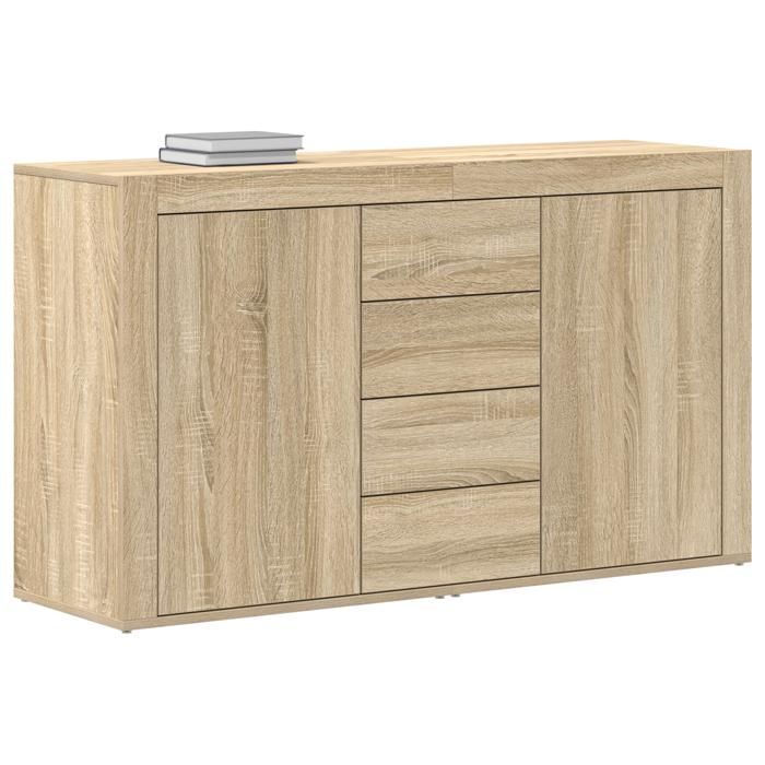 Buffet Contemporain - vidaXL - Chêne de Sonoma - 6 Compartiments - 120x36x69 cm - Marron