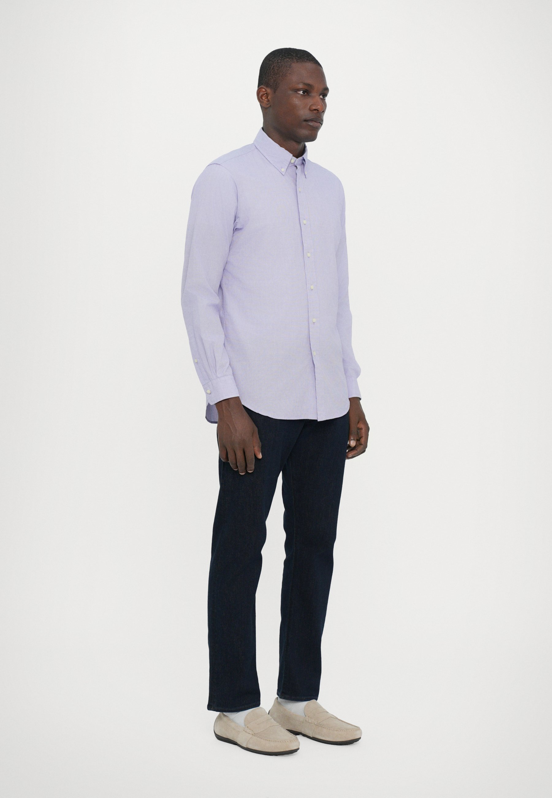 Polo Ralph Lauren sportshirt met lange mouwen - Shirt - lavendel/wit