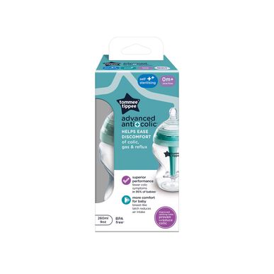 Biberón anticólico avanzado Tommee Tippee 260 ml 0M 1 unidad 1 unidad
