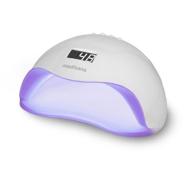 Lámpara de uñas 2 en 1 - MEDISANA - ND 880 - LED y UV - Pantalla - Temporizador - Sensor de encendido/apagado automático - Blanco