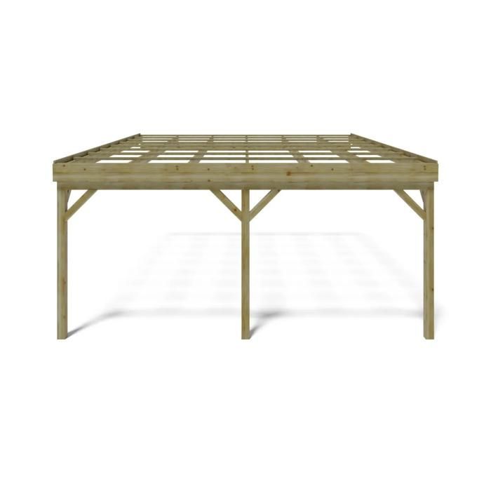 Carport, abri de voiture  5,80x5,06 m - 29 m2 - adossé  - CAR23