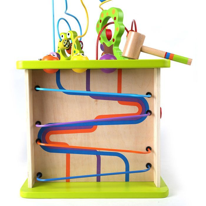 Hape Country Critters Activity Cube - Wooden developmental toy for babies 12 months and older