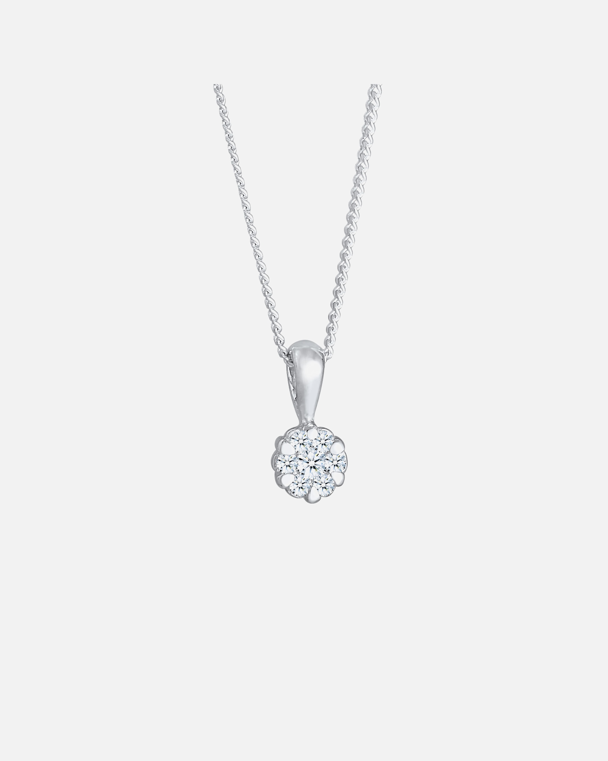 Elli DIAMONDS Pendentif pour dames Brilliant Precious avec diamant (0,12 ct.) en argent sterling 925
