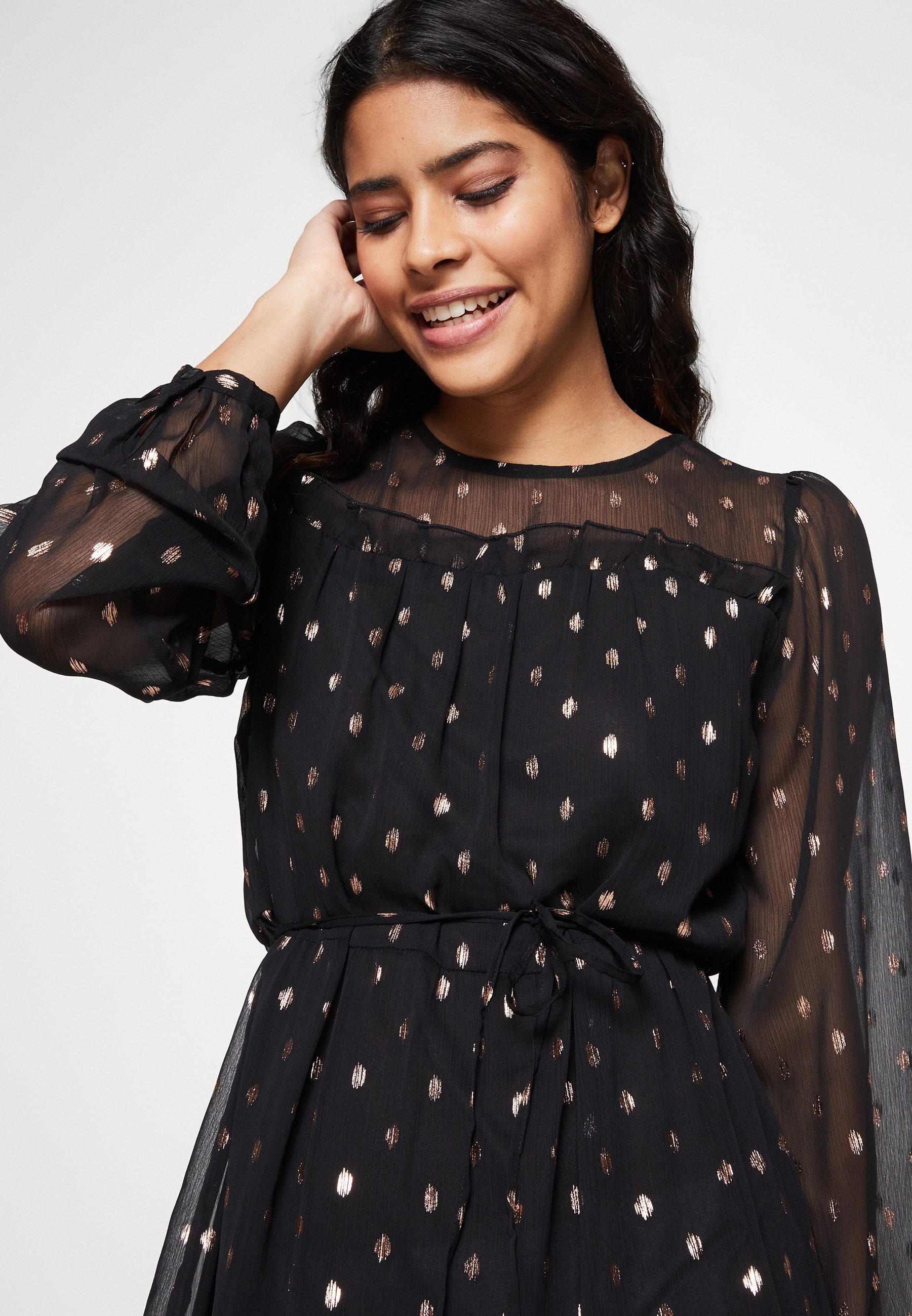 ONLY ONLLIVY DRESS - Denní šaty - black/rose/gold