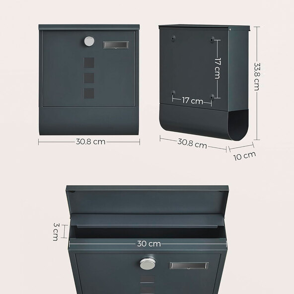 Mailbox GMB20AG, anthracite