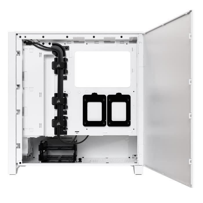 Boitier PC - CORSAIR - CC-9011241-WW - iCUE 4000D RGB AIRFLOW - Moyen-tour - 3 fans AF120 RGB ELITE - iCUE Lighting Node PRO - Blanc