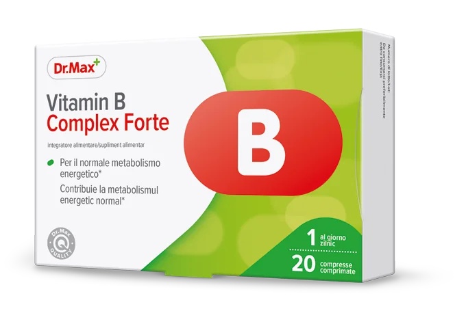 DR. MAX Dr. Max Vitamin B Complex Forte 20 Tabletten Nahrungsergänzungsmittel mit Vitamin B