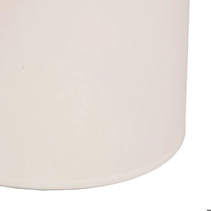 Pantalla de lámpara cilíndrica color beige, 24 cm de altura.