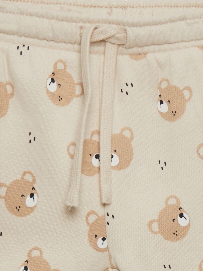 Joggingbroek met print - GRIJS