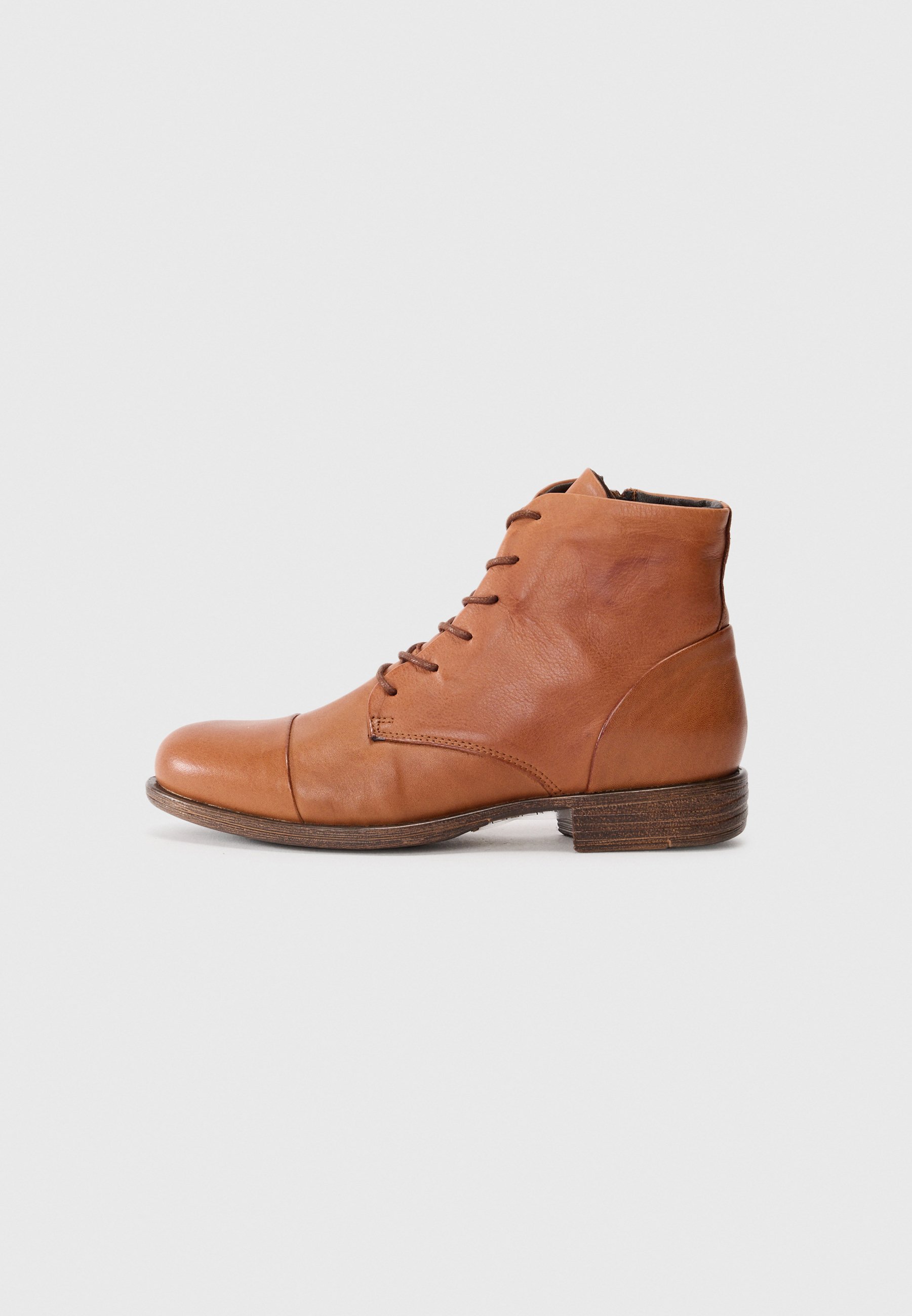 Anna Field LEATHER - Snørestøvletter - cognac