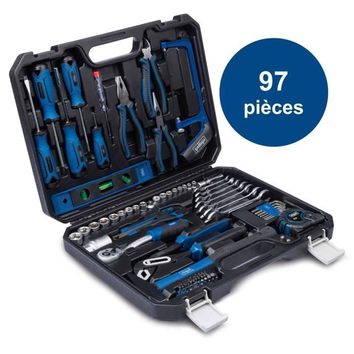 MALLETTE À OUTILS COMPLETE DE 97 PIÈCES  WZK120 chrome vanadium- SCHEPPACH