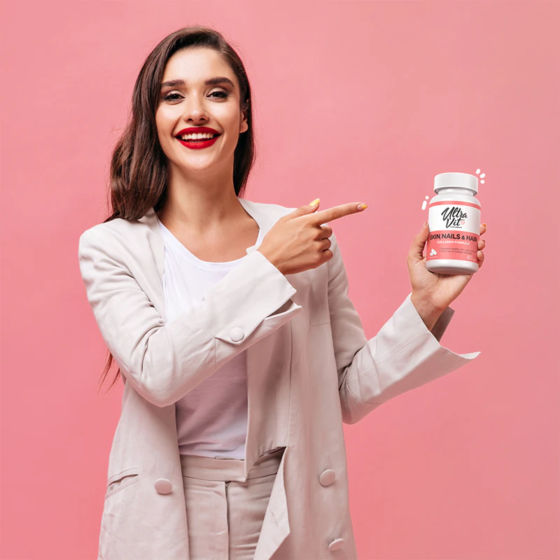 Suplemento alimentar de colágeno VPLab para pele, unhas e cabelo, que fortalece cabelos e unhas.