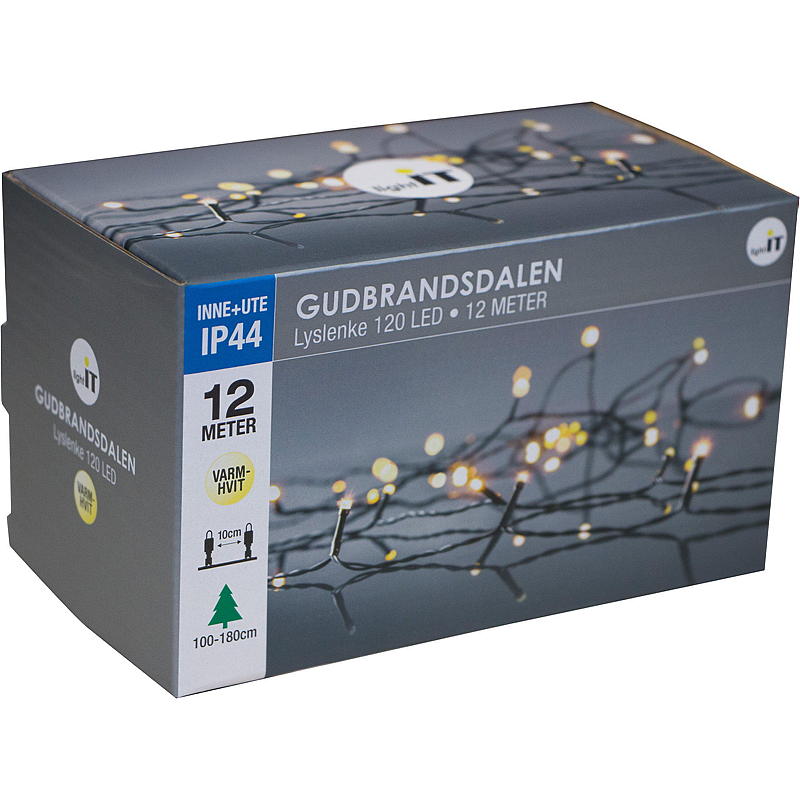 Huisverlichting met 120 LED's in warm wit, Gudbrandsdalen