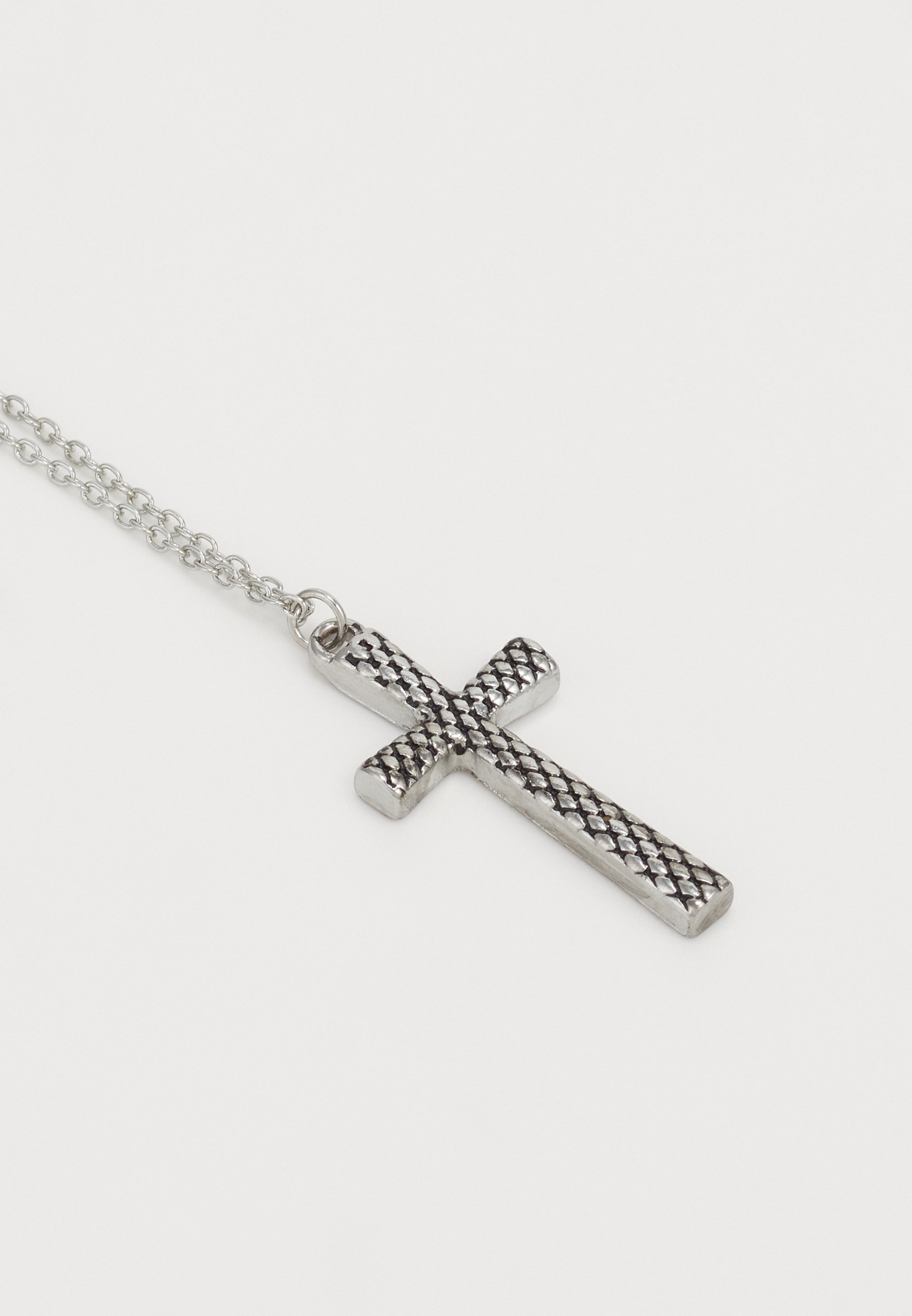 Collier unisexe Icon Brand CROSS ROAD - couleur argent