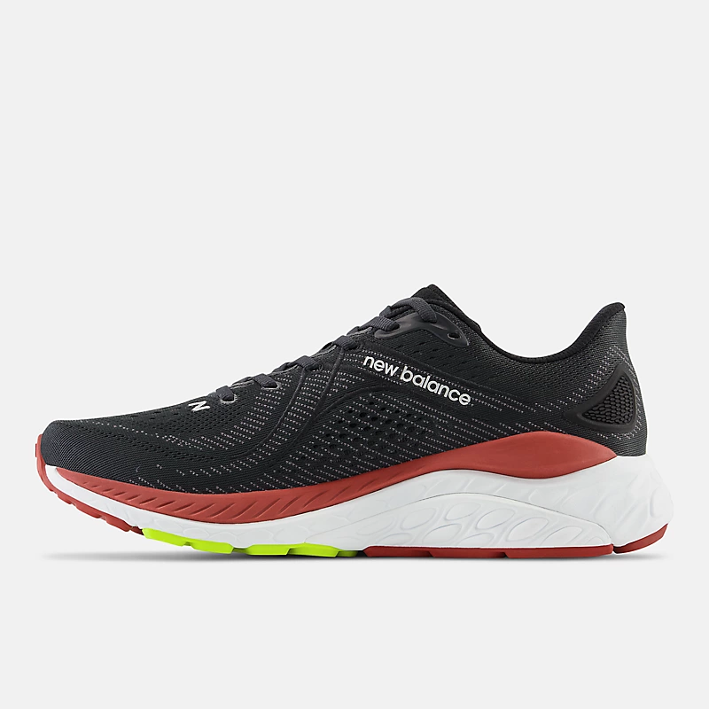 Męskie buty Fresh Foam X 860v13 – czarne z ceglastoczerwonym