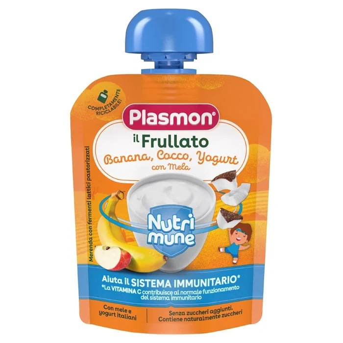PLASMON Nutrimune Smoothies - banaan-kokosyoghurt 85 g babyvoeding