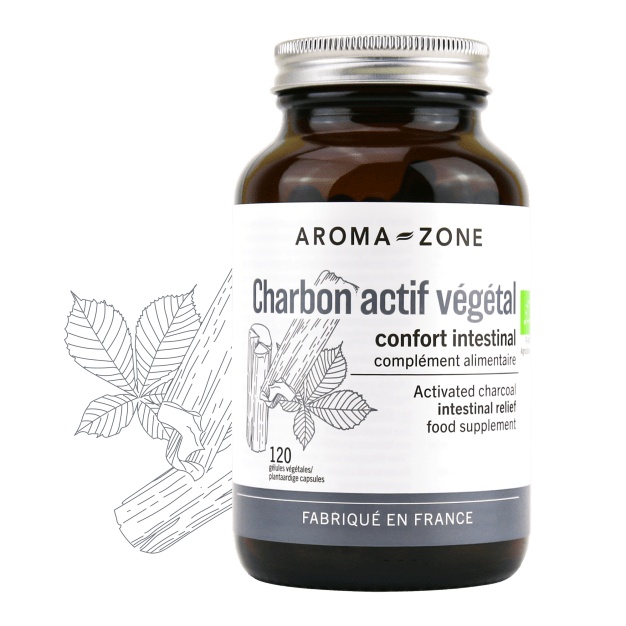 Organinė aktyvuota anglis (Prancūzija) - 120 kapsulių - Maisto papildas