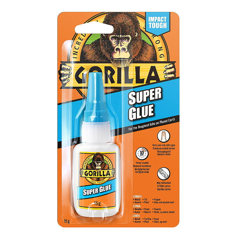 Pegamento instantáneo Gorilla 15 g, Gorilla