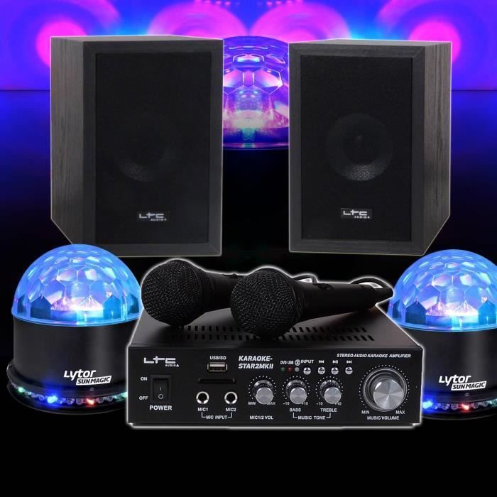 Kinder-Karaoke-Set 2x50W STAR2MKII + 2 SUNMAGIC RGB