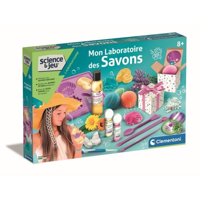 Kit para hacer jabón - CLEMENTONI - Mi laboratorio de jabón - Para niños a partir de 8 años.