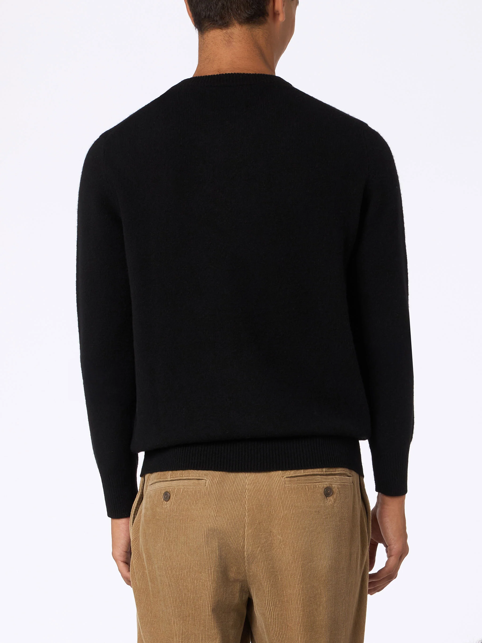 Schwarzer Lammwollpullover von Regent für Herren