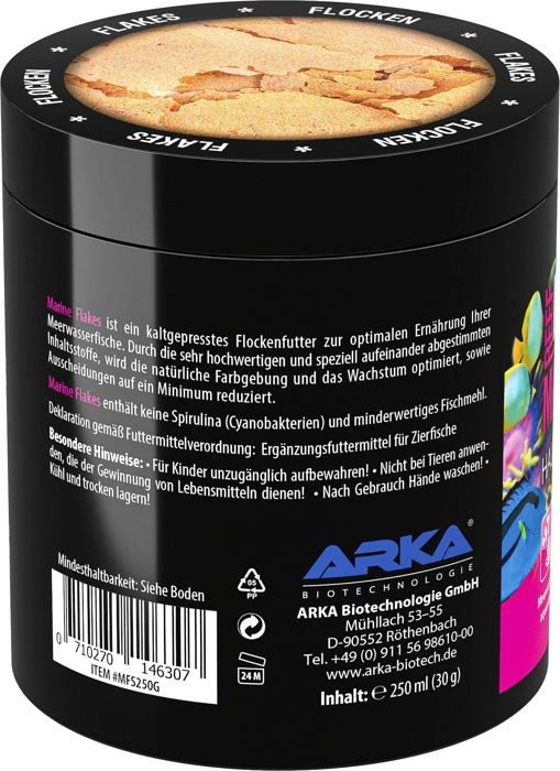 Microbe-Lift Marine Flakes MFS250G — nourriture en flocons pour poissons marins, 30 g