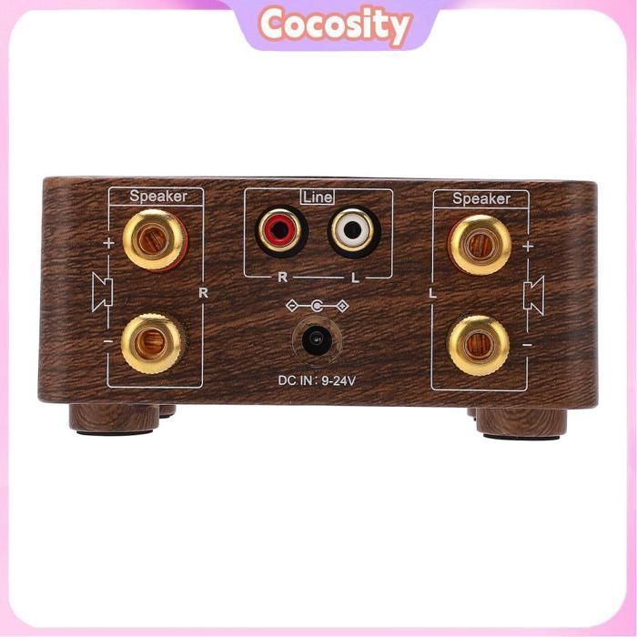 Amplificador de audio estéreo HiFi Cocosity Mini de 2 canales y 50 W con Bluetooth 5.0 y entrada USB.