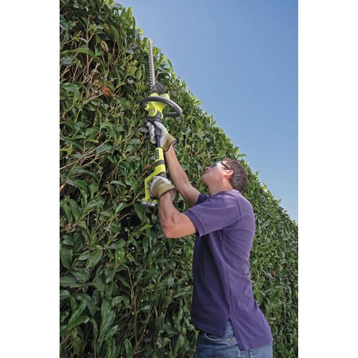 RYOBI - Cortasetos de brazo articulado ONE+ de 18 V - Cuchillas de 50 cm - Espacio entre cuchillas de 16 mm - HedgeSweep™ - Batería y cargador no incluidos