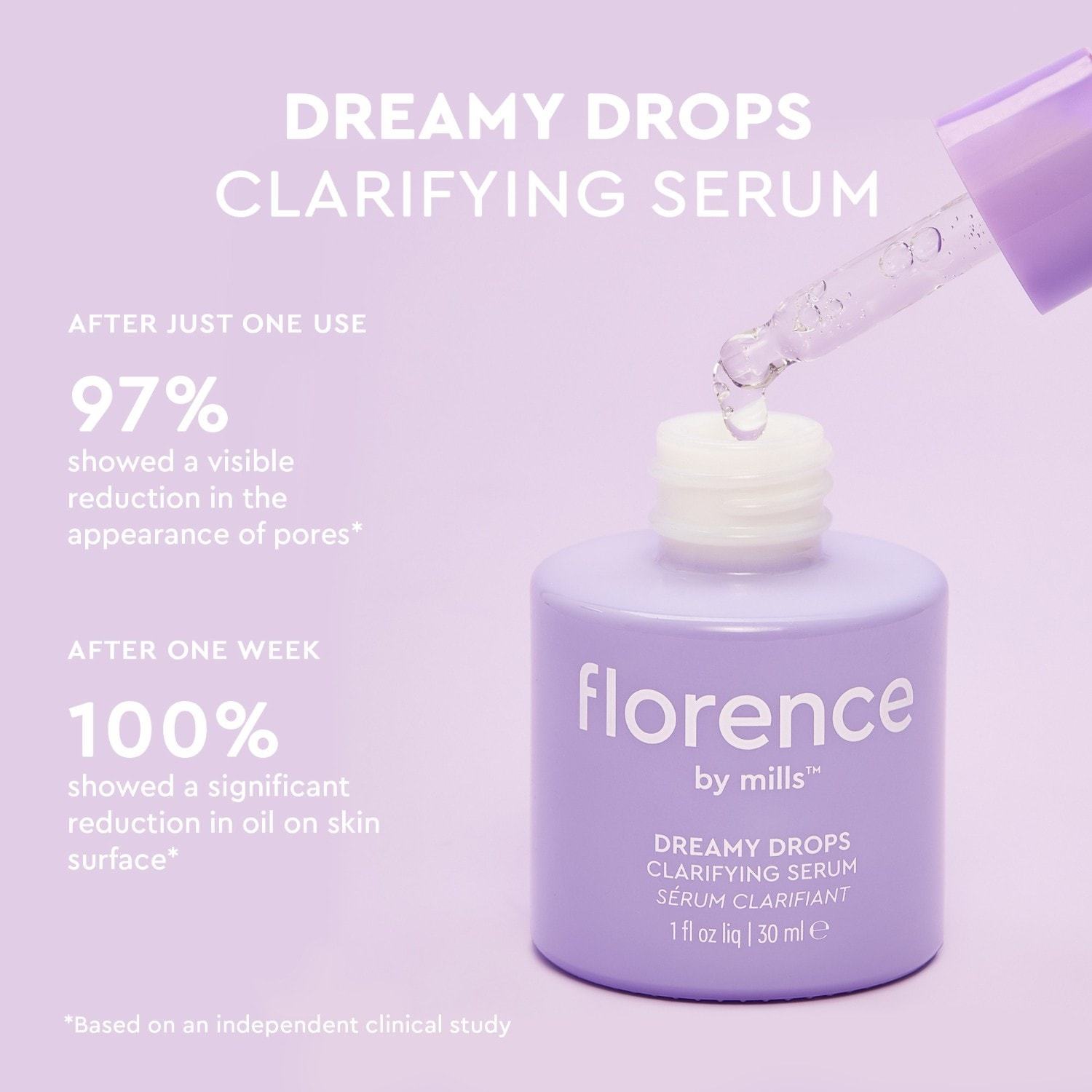 Florence By Mills fluid za lice DREAMY DROPS serum za pročišćavanje s niacinamidom - 30 ml