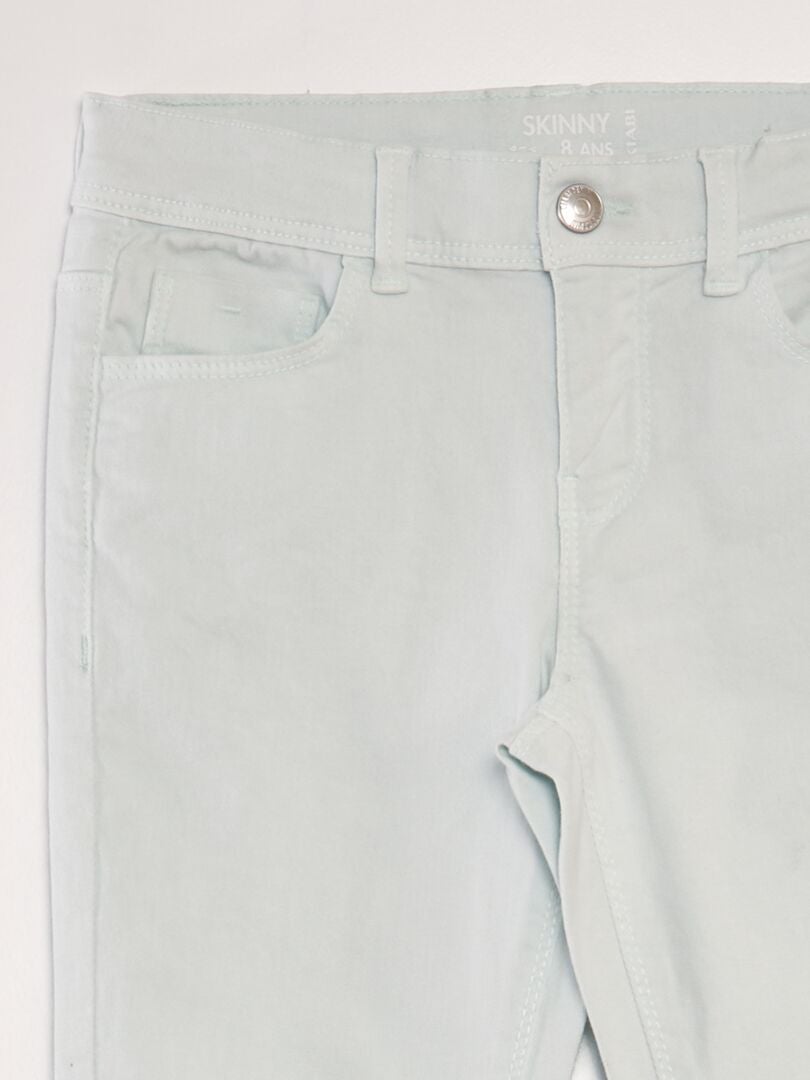 Skinny capri broek met hoge taille - BLAUW