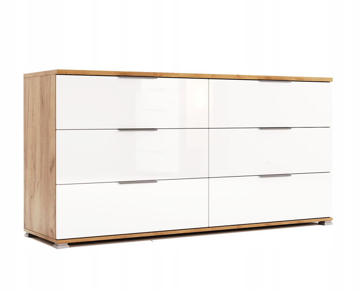 Duża Komoda do Sypialni Salonu 160cm x 80cm Połysk