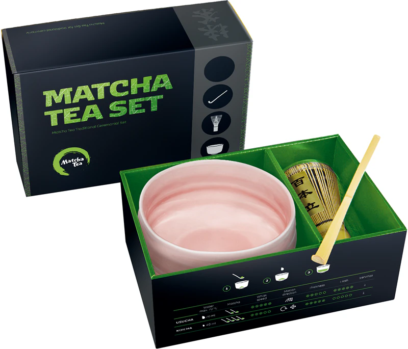 Conjunto de chá Matcha Arata, kit de presente para preparar uma bebida.