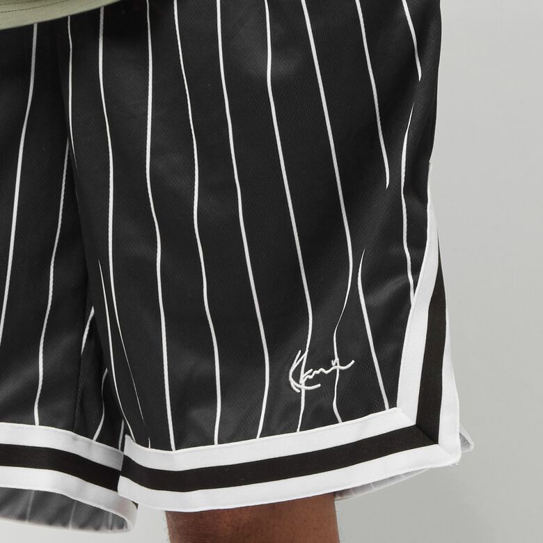Small Signature Pinstripe Mesh Shorts