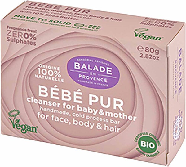 Čisticí tuhé mycí mléko Balade en Provence Bebe Pur pro miminka a maminky