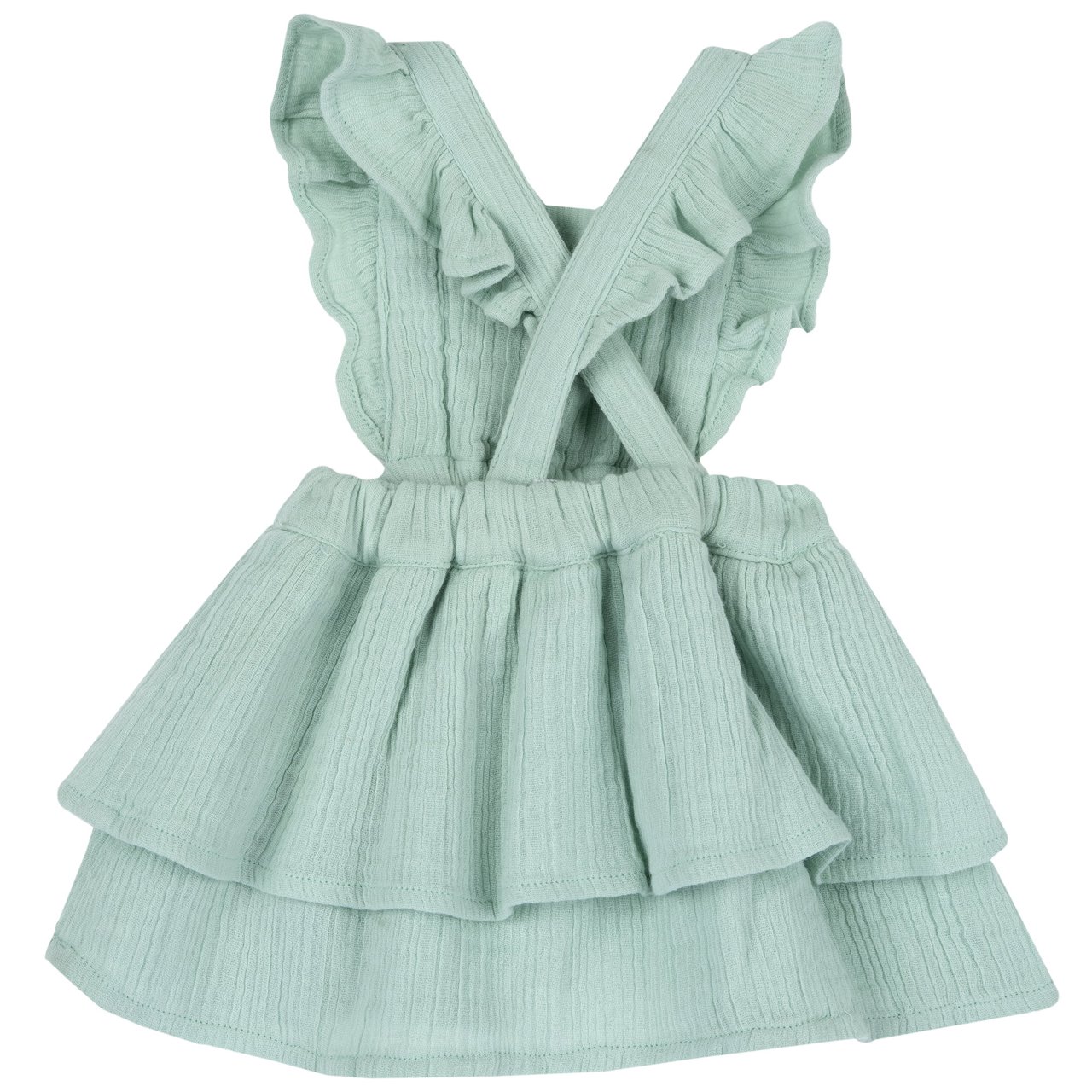 Robe verte à volants