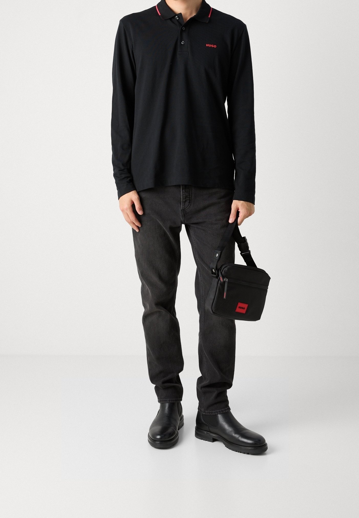HUGO poloshirt - zwart