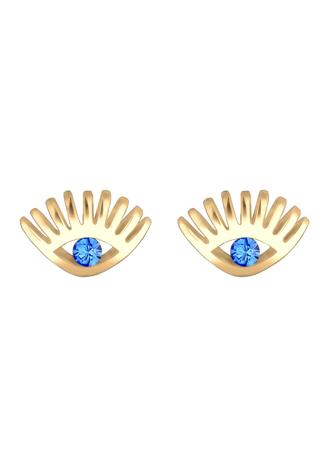 Elli Evil Eye avec des Cristaux Clous d'Oreille Femme - (925/1000) Argent