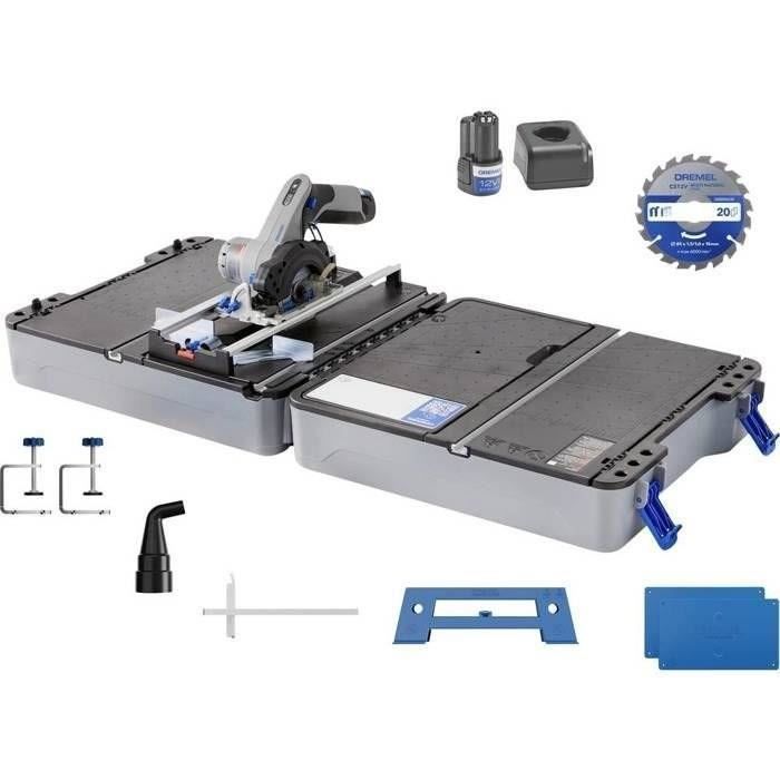 Estación de corte CS12V-S1C con sierra compacta - 12V, accesorios, 1 batería de 2Ah + cargador - DREMEL Blueprint