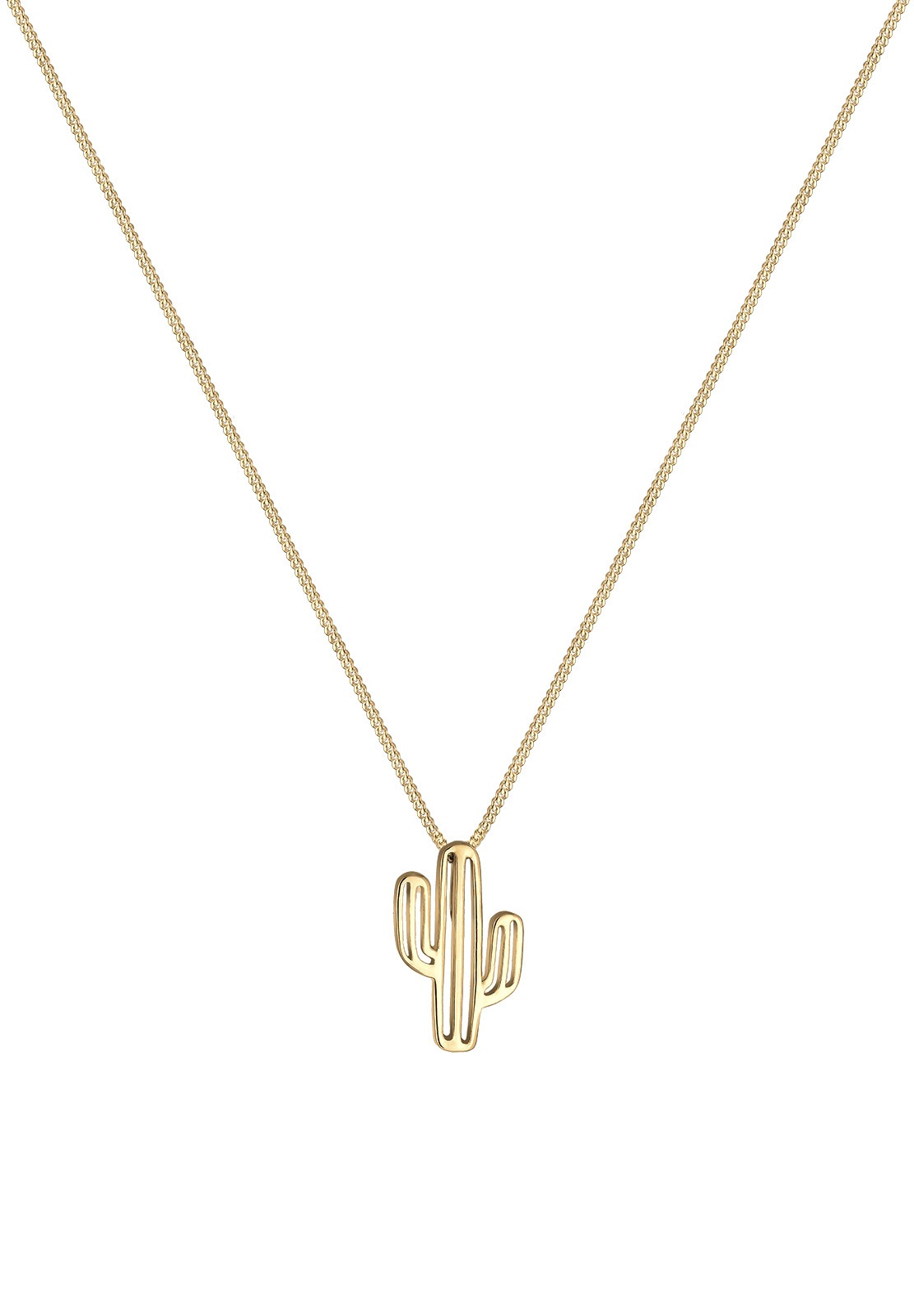Elli Femme Pendentif Cactus Désert - (925/1000) Argent