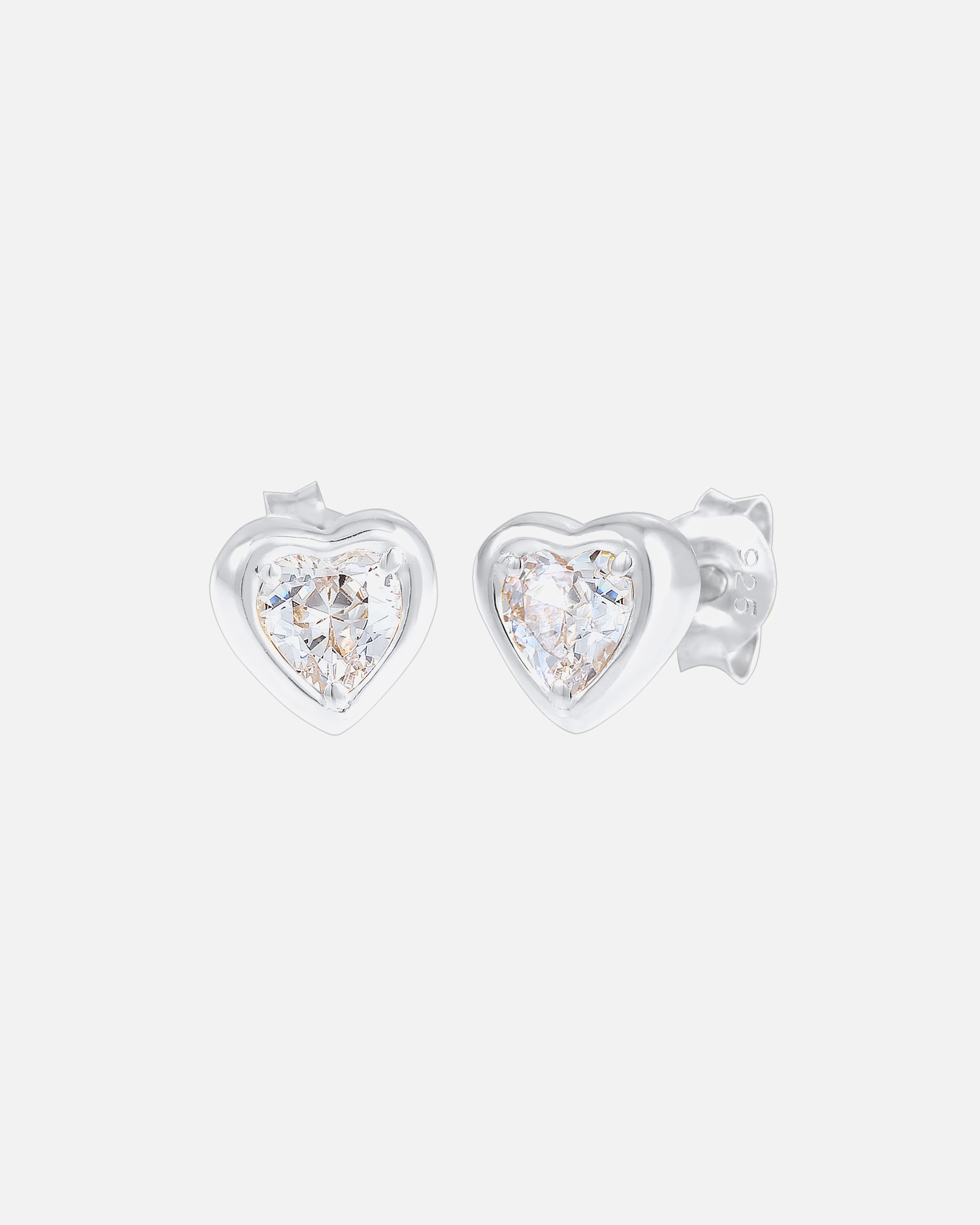 Elli Femmes clous d'oreilles cœur amour avec cristaux de zirconium en argent sterling 925
