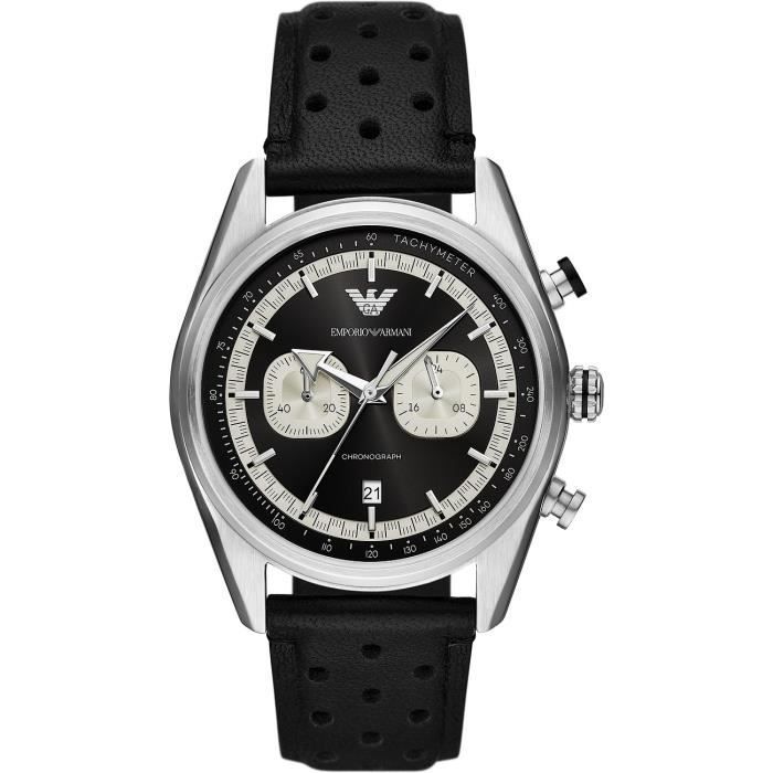 Reloj Emporio Armani para hombre AR11635 - Piel negra - 42 mm - 5 bar - Cuarzo - Analógico